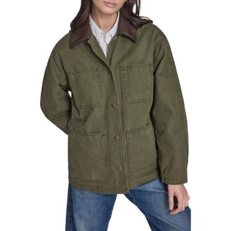 Levi's Contrast Collar Field Jacket in Olive at Nordstrom, Size X-Large