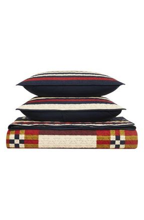 Pendleton Scout Stripe Quilt & Shams Set in Navy at Nordstrom, Size King