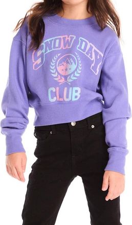 Chaser Snow Day Pullover In Purple