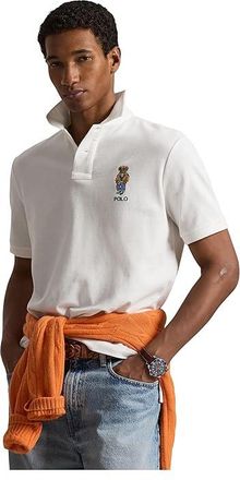 Polo Ralph Lauren Classic Fit Polo Bear Mesh Polo Shirt Mens Clothing White/Summer Bear : 2XL, Cotton