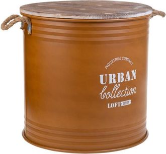 Wanderlust Deco Wanderlust Deco - Cesto De Ropa De Metal Impreso Marr&oacute;n 50x50