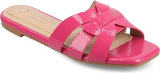 Journee Collection Arrina Sandal in Hot Pink/patent at Nordstrom Rack, Size 7.5