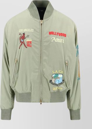 Amiri casual jacket with ribbed cuffs and hem