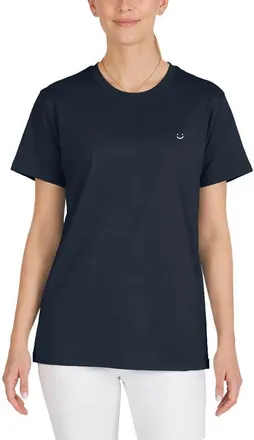 Dalix Womens Lil Smile Jersey Relaxed Tee in Navy Blue at Nordstrom, Size X-Large