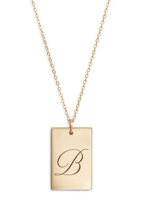 Set & Stones Stella Initial Pendant Necklace in Gold/b at Nordstrom