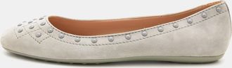 Tod's Tods Grey Suede Ballet Flats