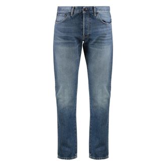 Pantaloni Torino Slim Fit Jeans, male, Blue, W38, Classic Denim Jeans with Contrast Stitching