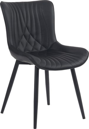 Clp Silla De Comedor Brady Negro Simil Cuero