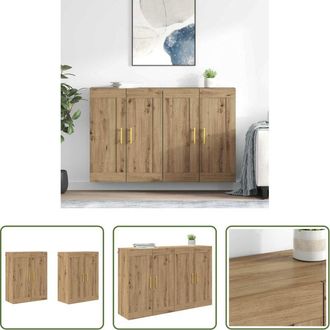 vidaXL Armadio mobile - Mobile a muro 2 pcs Rovere artigianale 69,5 x 34 x 90 cm
