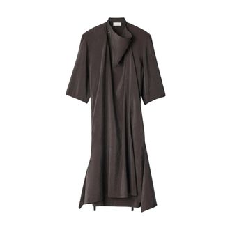 Christophe Lemaire Soft Collar Dress - Dames - Jurken - Zwart - Maat: S Zijde