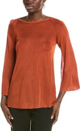 Lafayette 148 New York Bi Color A-Line Sweater