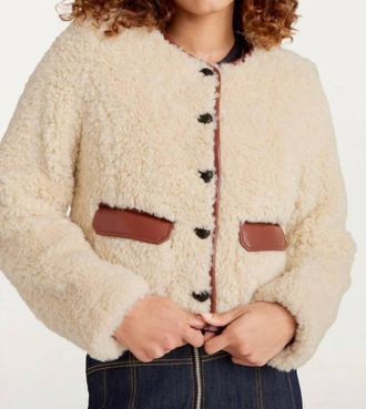 Cinq &agrave; Sept Naia Jacket In Ivory/mahogany
