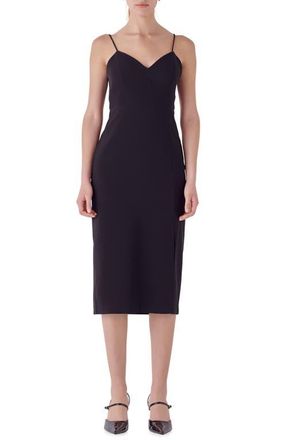 endless rose Strappy Midi Sheath Dress in Black at Nordstrom, Size X-Small