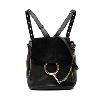 Chlo&eacute; Pre-owned Chloe Medium Calfskin and Suede Faye Backpack Ladies G4H1DKUNOG3JAZE7