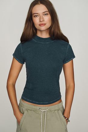 Pilcro Cyris Cotton Modal Turtleneck Tee