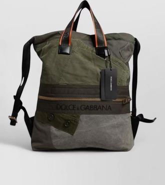 Dolce & Gabbana cotton patchwork backpack