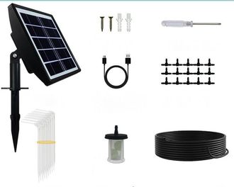 OEM Sistema De Riego Solar Autom&aacute;tico, Kit De Riego Solar Por Goteo Con Bater&iacute;a Y Temporizador Para 15 Plantas En Maceta
