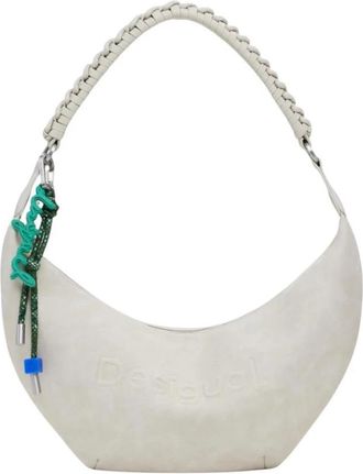 Desigual Chique Polyurethaan Tas met Ritssluiting - Dames - Schoudertassen - Wit - ONE Size - Tassen