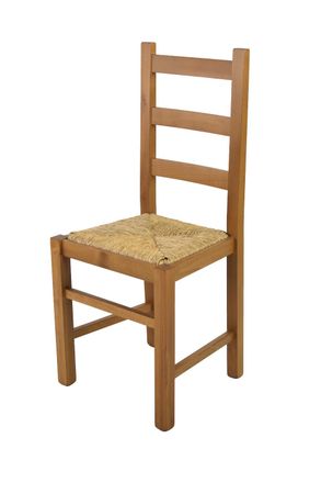 Tommychairs Tommychairs Silla Rustica En Haya Color Roble Y Asiento De Paja