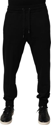 Dolce & Gabbana Black DG Logo Cotton Jogger SweatMens Mens Pants (Pre-Owned)
