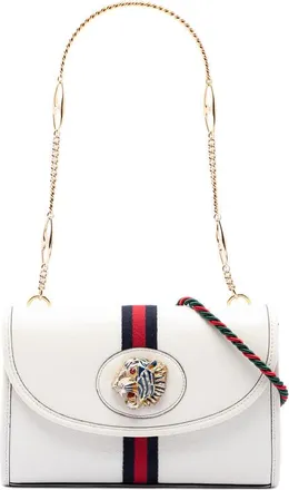 Gucci Pre-owned Gucci Small Leather Rajah Web Chain Satchel Ladies DC3A4CM12P394U8V
