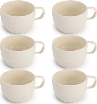 OEM Juego De 6 Tazas De Caf&eacute;, Tazas De Pl&aacute;stico, 350 Ml, Duraderas Y Ligeras, Picnics Y Acampadas, Aptas Para Bebidas Fr&iacute;as Y Calientes