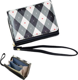 Generic Kids Purse, 3.15 Inches Bifold Wallet for Girls, Lovely Plaid Design with Large Capacity, Durable Stylish Selling Points, Easy Use Feature Function, W