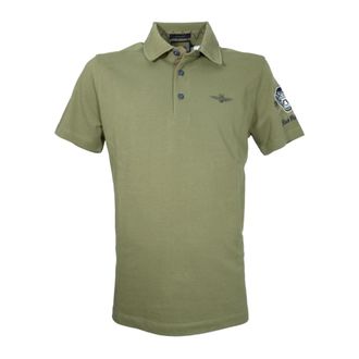 Aeronautica Basis Katoen Korte Mouw Polo Groen - Heren - Polos - Groen - L - Katoen - Tops