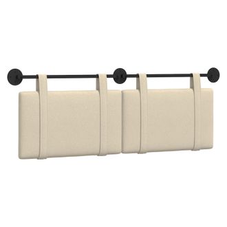 vidaXL Cabecero Colgante Crema Tela Vidaxl