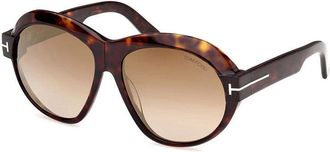 Tom Ford FT1113 52G Dark Havana/Brown Mirror