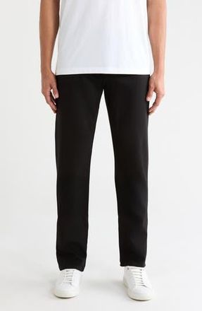 7 For All Mankind The Straight Double Knit Straight Leg Jeans in Double Knit Black at Nordstrom Rack, Size 34
