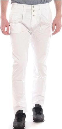 Daniele Alessandrini Jeans - Heren - Slim Fit Broeken - Wit - W38 - Katoen - Broeken