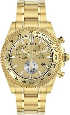 Versace Accessoires, Heren, Geel, ONE Size, Chrono X Chronograph
