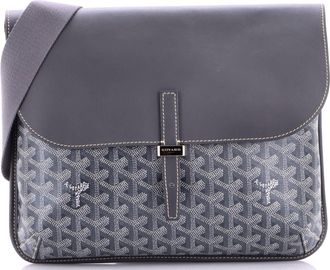 Goyard Coursier Messenger Bag Coated Canvas and Leather