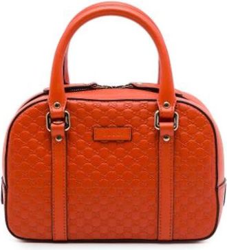 Gucci Pre-owned Satchel - Dames - Vintage Handtas - Rood - ONE Size - Leer - Vintage