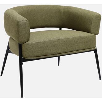 Sweeek Sill&oacute;n De Tela Con Respaldo Curvo Y Patas De Metal