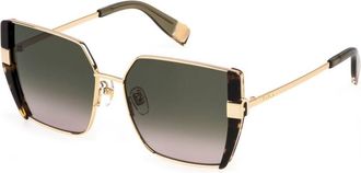 Furla SFU819 300K Mens Sunglasses Gold Size 57