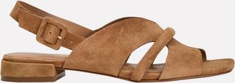 Andr&eacute; Assous Womens Journee Sandal In Caramel Suede