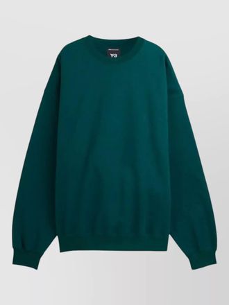 Yohji Yamamoto logo crew neck knit sweatshirt