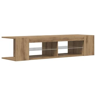 vidaXL Vidaxl - Mueble De Tv Luces Led Madera Roble Artisan 90x39x30 Cm