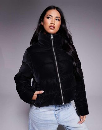 Barbour Hudson - Piumino nero effetto velluto