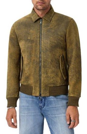 John Varvatos Oakley Leather Jacket in Chamois at Nordstrom Rack, Size 50