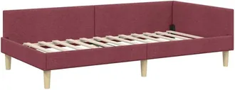 vidaXL Estructura de cama en esquina Rojo vino 80 x 200 cm tela vidaXL