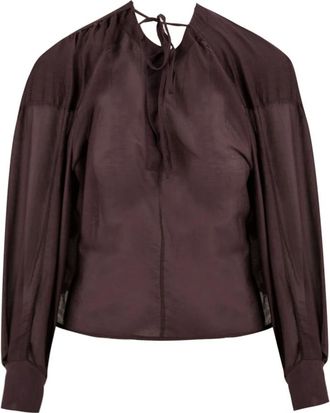Attic and Barn Gipsofila Shirts voor Vrouwen - Dames - Blouses - Bruin - S - Overhemden
