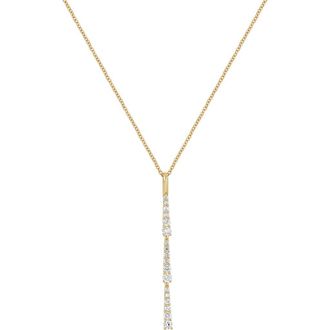 Bony Levy Audrey 18K Gold Diamond Bar Pendant Necklace at Nordstrom
