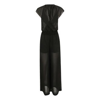Pinko Jumpsuits, female, Black, Size: XS Camporosso Tuta Voile Viscosa