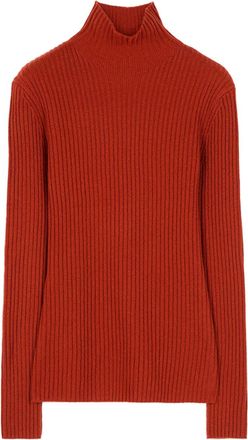 Ports 1961 Maglione a coste con collo alto - Rosso