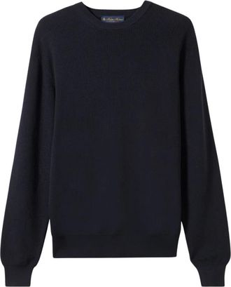 Brooks Brothers Heren, Truien, Blauw, Maat: XL Katoen