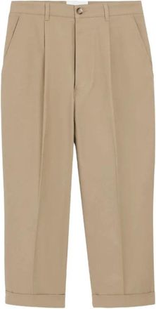 Ami Carrot Oversized Broeken - Heren - Straight fit broeken - Beige - S - Katoen - Broeken