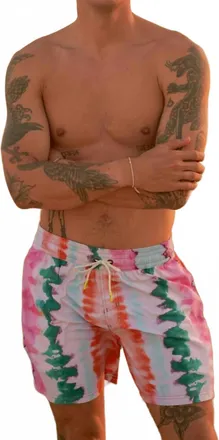 Maaji Rainbow Dye Sailor Sporty Shorts In Pink